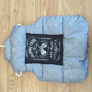 Johnny Cash Puffer Vest upcycled unisex size 5